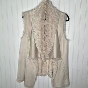 Dolce Cabo Cream Faux Fur Vest